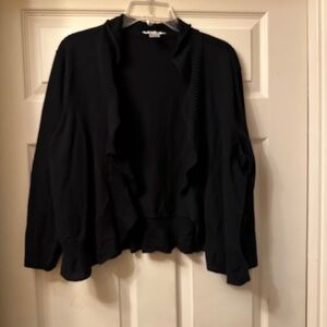 Nygard Collection Black Open Front Cardigan, Size XL, Great Condition